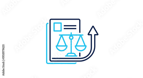 Legal Growth and Development Concept Depicted Through Document and Balanced Scales Imagery