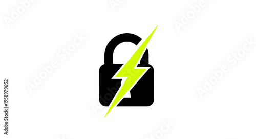 Lightning Strike Security Icon Symbolizing Digital Protection