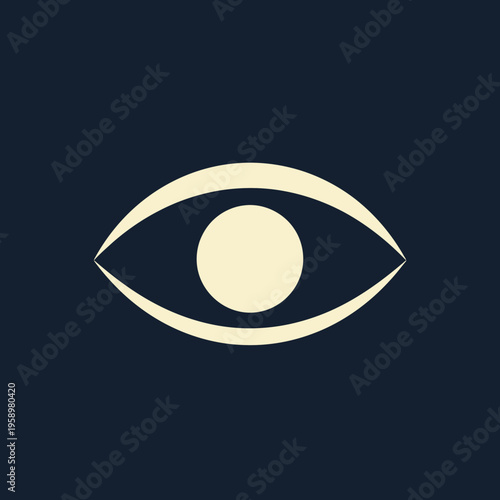 Minimalist Eye Icon For Vision Concepts