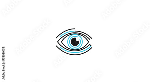 Minimalist Eye Illustration: Perfect for Vision, Optometry, and Healthcare Designs