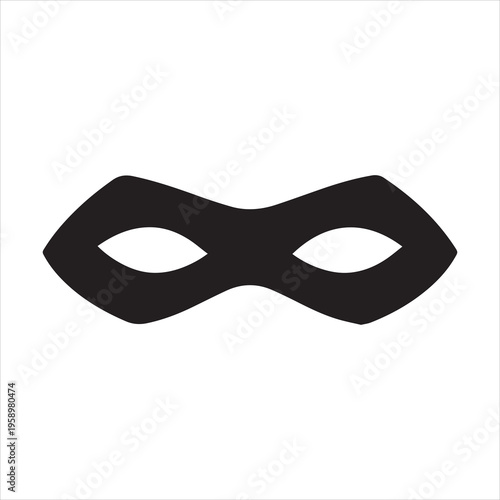 Simple mask to protect secret identity flat vector icon for games and websites