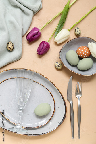 Beautiful table setting wit...