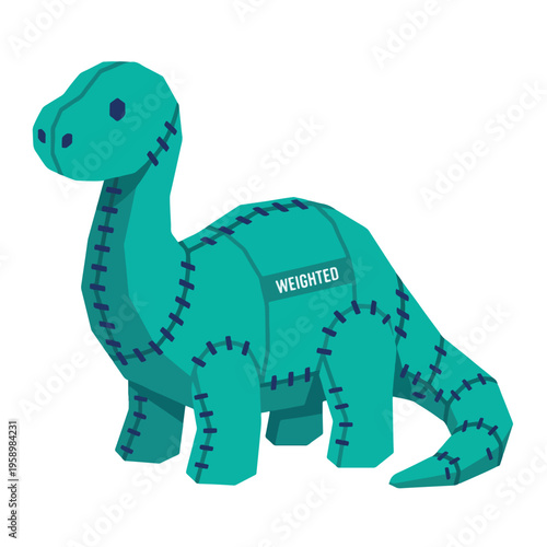 Weighted Dinosaur Plush Toy Anxiety Relief Therapy Vector