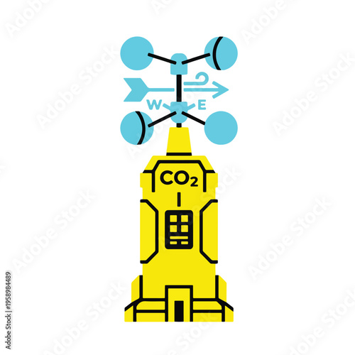 Smart Personal Weather Station Balcony Climate Tech Vector