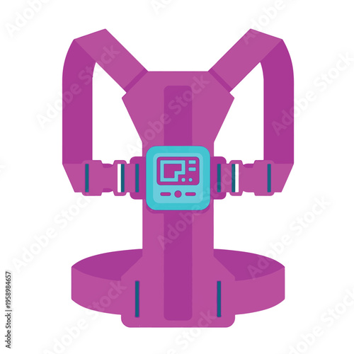 Smart Posture Corrector Harness Ergonomic Wearable Tech Vector