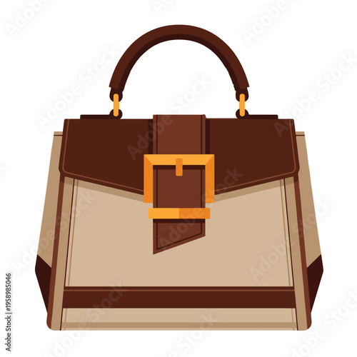 Lab Grown Mycelium Leather Handbag Sustainable Fashion Vector