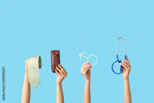 Female hands with tie, eyeg...