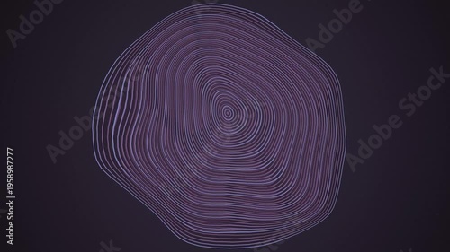 Dense flowing contour lines forming a hypnotic ripple pattern in purple tones, ideal for digital backgrounds, data visualization, and modern abstract design.