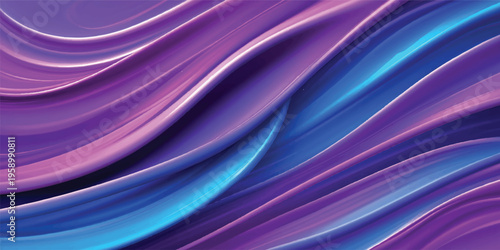 Luxurious purple and violet silk fabric background with smooth flowing satin waves and a soft light texture creating an abstract pink and blue velvet backdrop design