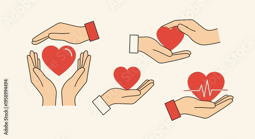Hands Holding Heart, Love, Care, Health, Medical, Charity, Support, Protection, Donation