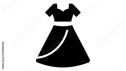 Lehenga Choli Set Icon Silhouette Traditional Indian Festive Attire