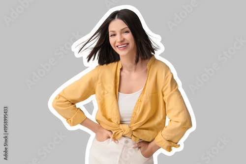 Beautiful young woman with ...