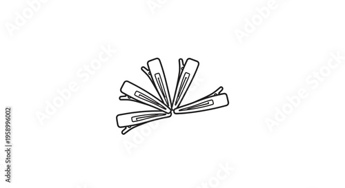 Hair Clips Arranged in a Fan Shape