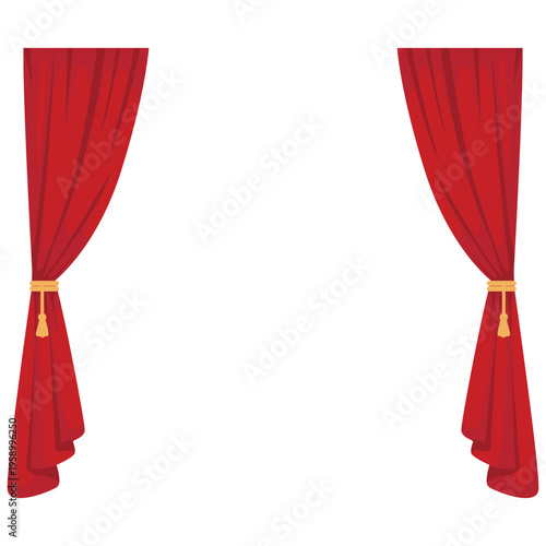 red velvet curtain