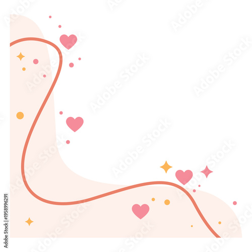 floral background with hearts