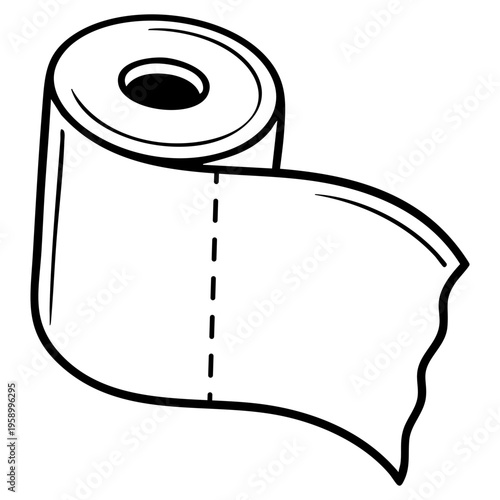 vector illustration of a toilet paper