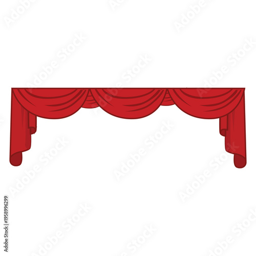 red curtain with a spotlight