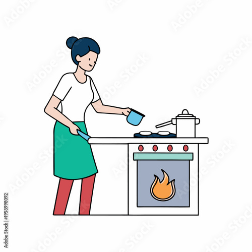 Turned off the gas stove before leaving the home  