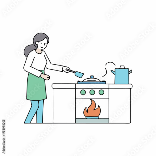 Turned off the gas stove before leaving the home  