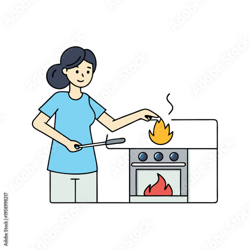 Turned off the gas stove before leaving the home  