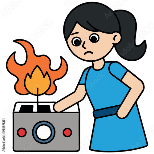 Turned off the gas stove before leaving the home  