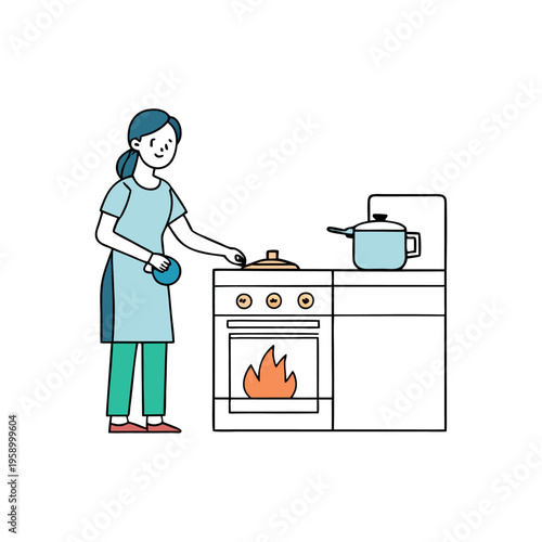 Turned off the gas stove before leaving the home  