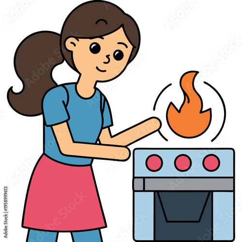 Turned off the gas stove before leaving the home  