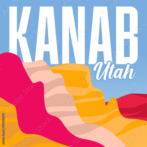 Beautiful hill silhouette in Kanab, Utah