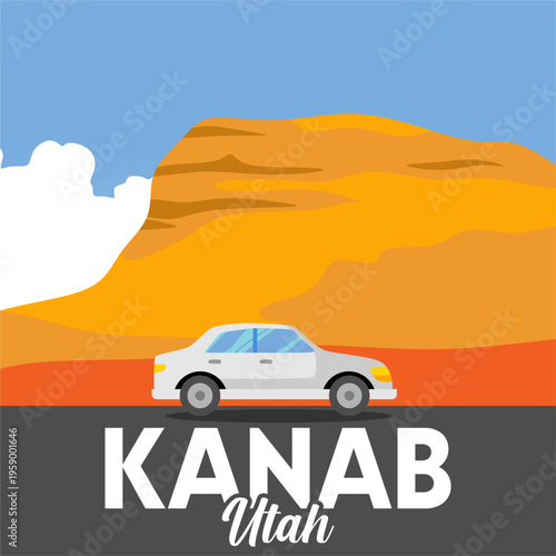 Beautiful hill silhouette in Kanab, Utah