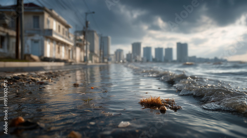 Coastal Cityscape: A dramat...