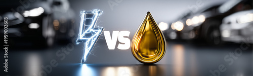 Electric VS Fuel: a symboli...