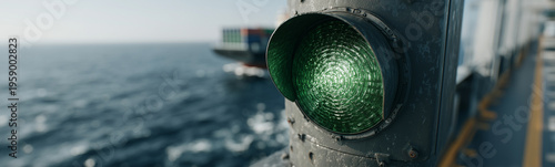 Green Light: A close-up vie...