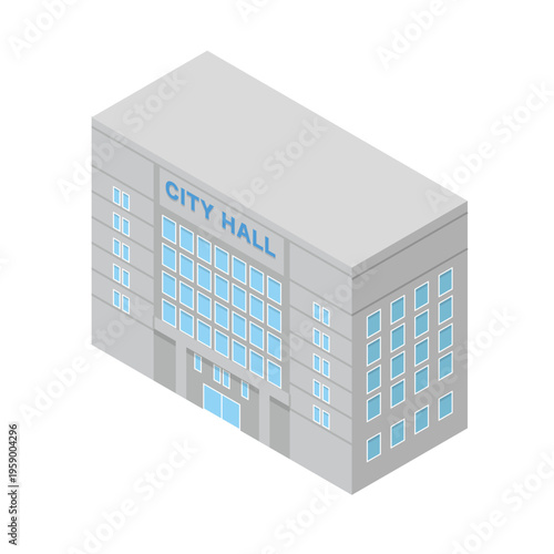 市役所の建物イラスト