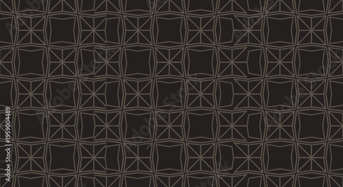 Abstract geometric pattern with dark background and intricate square grid design