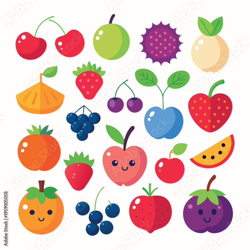 Seamless pattern with fruits