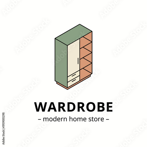 A sleek and contemporary wardrobe design showcasing a blend of colors and functionality, perfect for modern home aesthetics and versatile storage solutions.