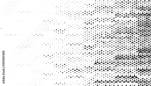 Black and white abstract geometric pattern with smooth transition halftone effect for sporty background and jersey design. Editable graphic resource. Vector Format Illustration. EPS10 