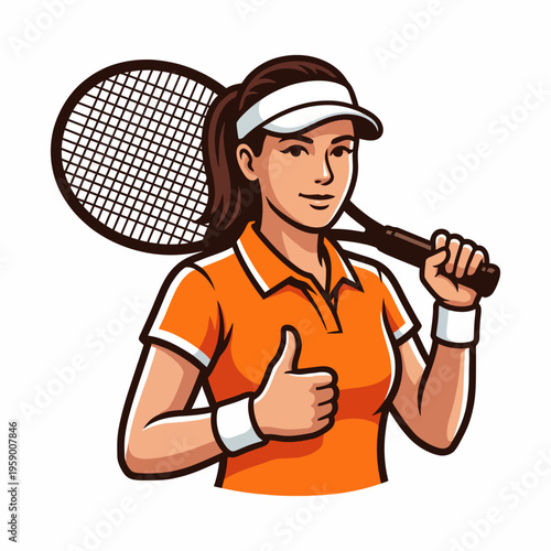 A motivated tennis player posing confidently with a racket, embodying determination and athleticism. This image represents sportsmanship and the drive for personal achievement.