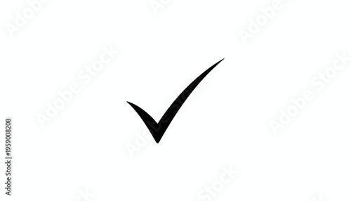 Free Download Black Check Mark Symbol on White Background - Simple and Clean Graphic Element - GFXLoad