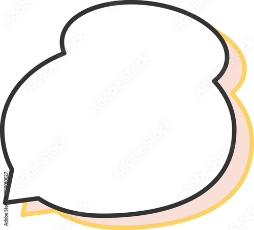 吹き出し白地ポップ_雲3