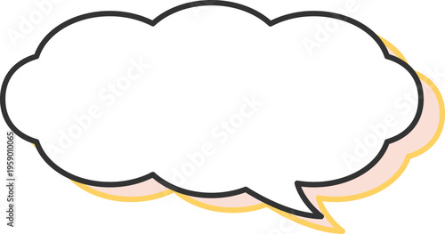 吹き出し白地ポップ_雲2