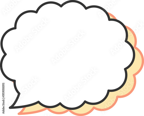 吹き出し白地ポップ_雲8