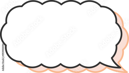 吹き出し白地ポップ_雲9