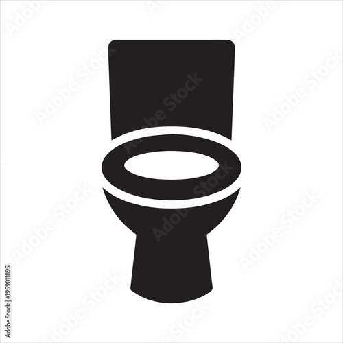 Bathroom, restroom toilet seat flat icon for apps and websites
