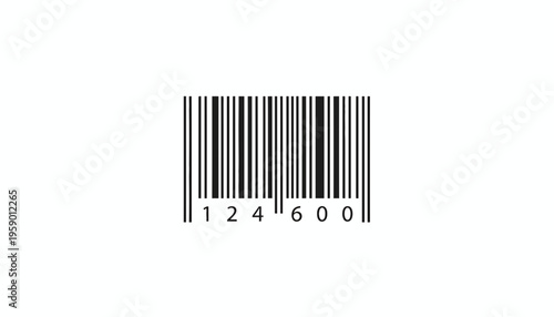 Barcode Scan Line with Numbers 124600 - Product Identification and Retail Concept