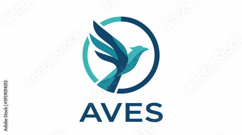 A sleek logo design featuring a stylized bird in flight within a circular emblem, representing elegance and grace associated with birds and nature in a modern artistic expression.