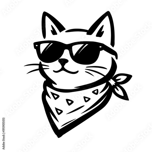 vector illustration of a cat