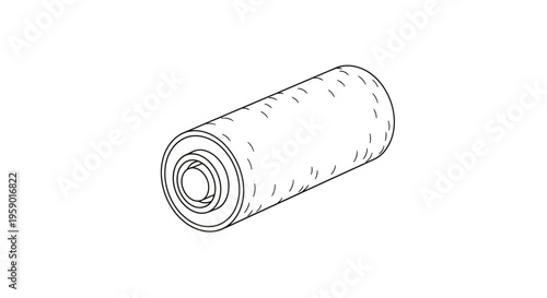 Simple line drawing of a battery, isolated on white background