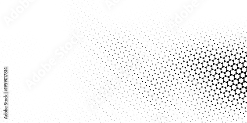 Black and white abstract geometric pattern with halftone effect for sporty and modern background. Fully editable vector element. Vector Format Illustration