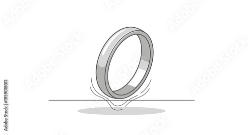 Ring Rolling and Bouncing on Ground